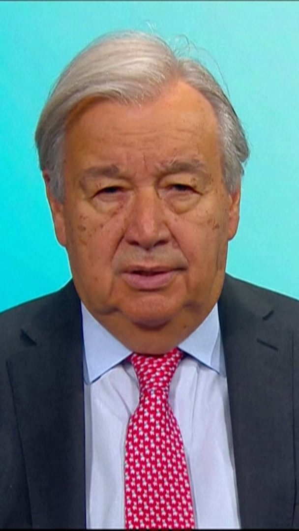 Video thumbnail for UN chief says limiting global warming is a fight for humanity