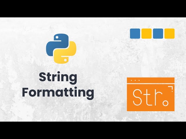 Video thumbnail for Python String Formatting: f-Strings & .format()