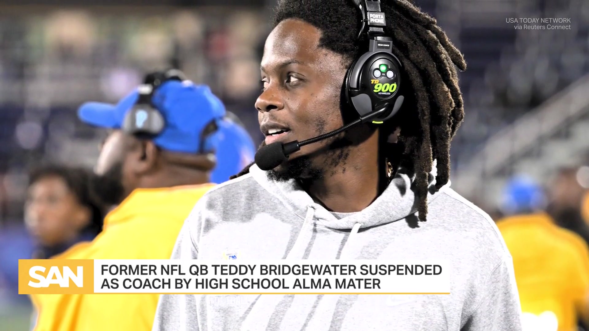 'Video thumbnail for Former NFL QB Teddy Bridgewater suspended from HS coaching job'