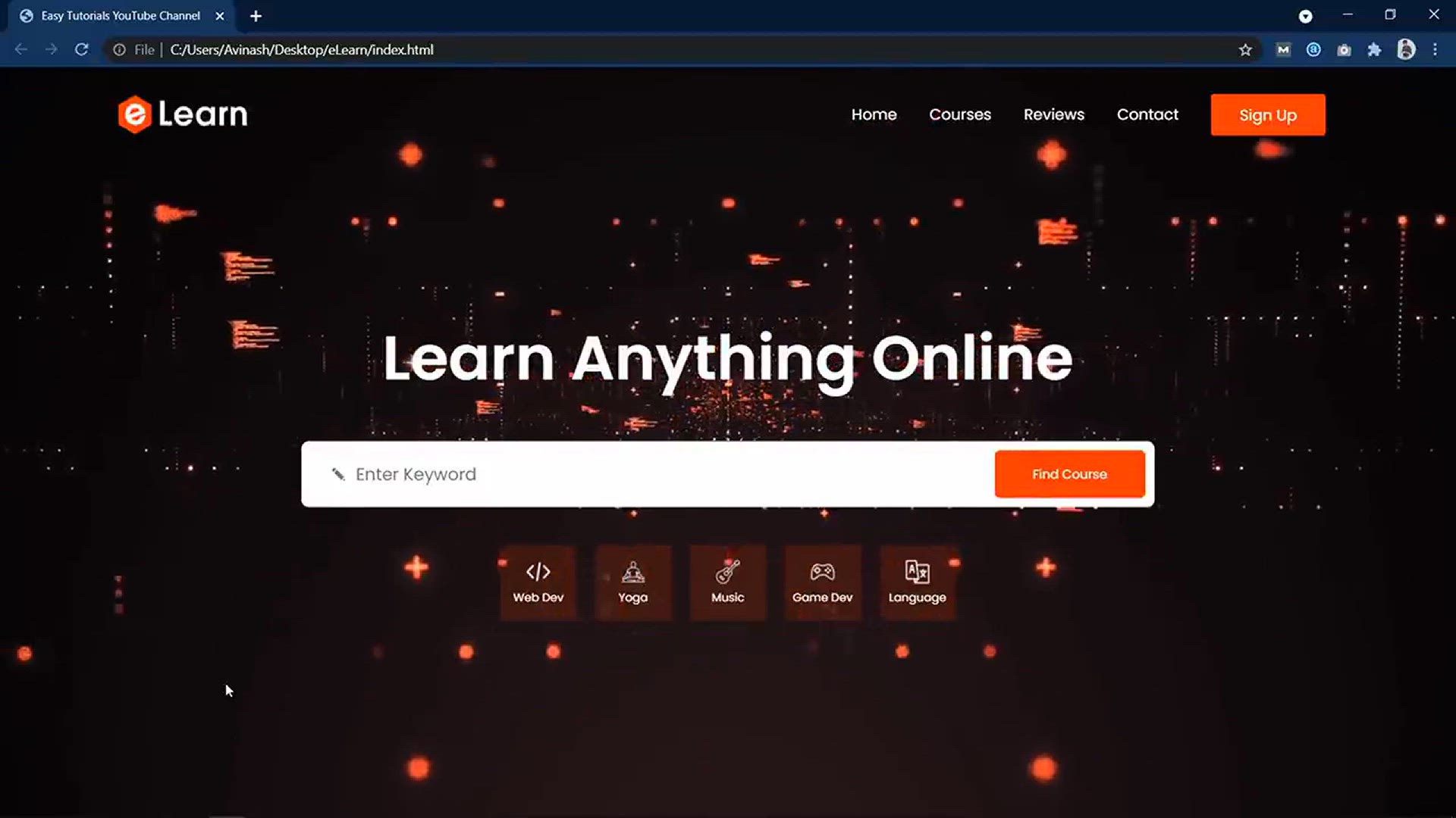 'Video thumbnail for How To Make A Website Header Using HTML And CSS _ Add Video Background On HTML website'