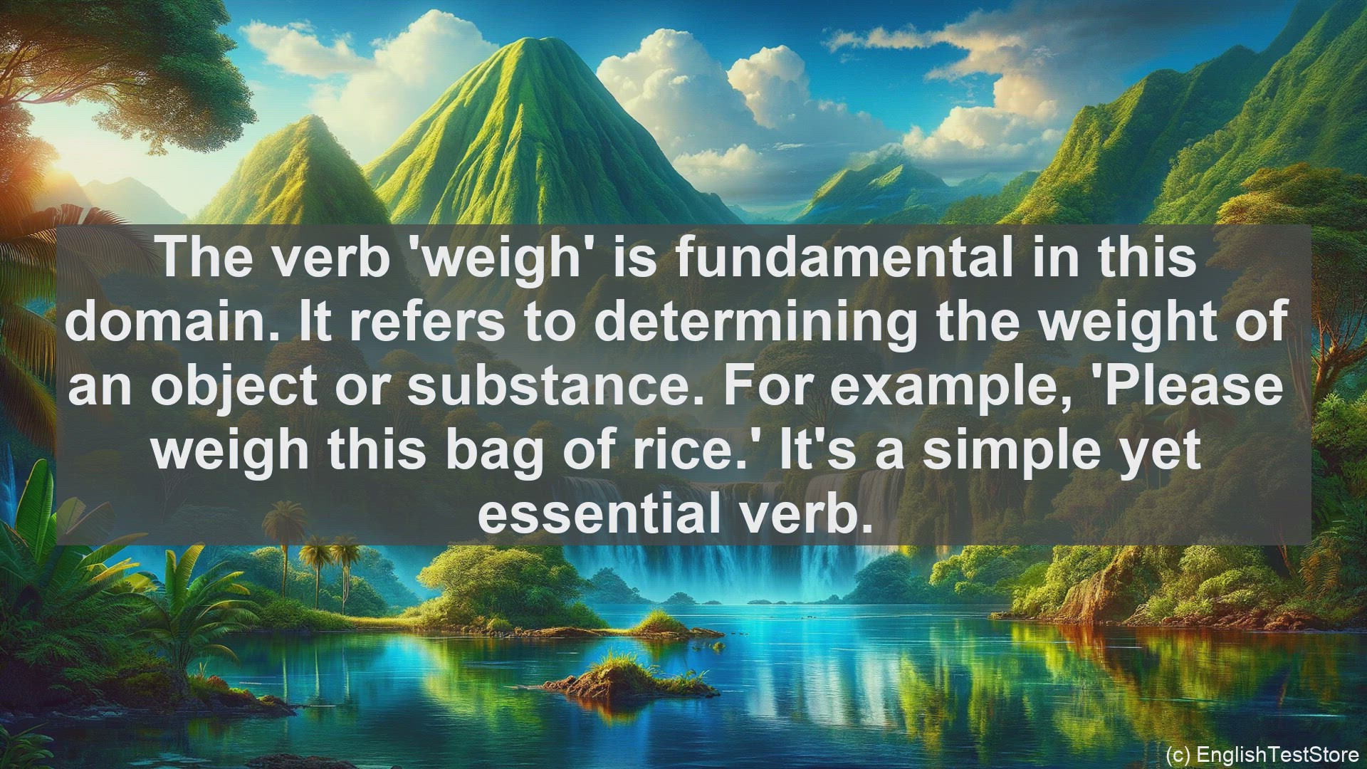 'Video thumbnail for Top 10 English Verbs for Weighers and Measurers'