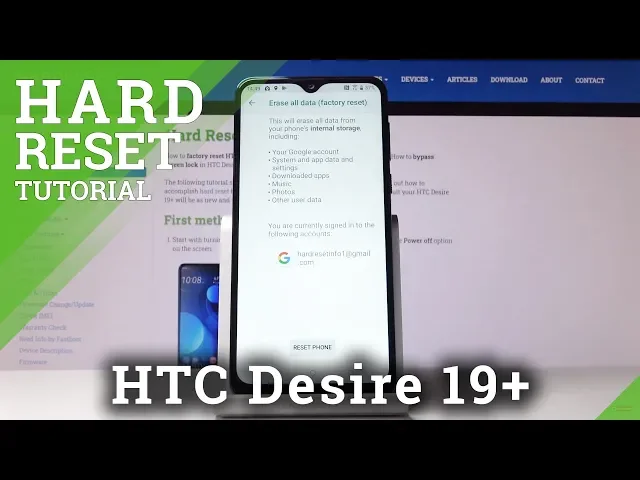 Video thumbnail for How to Hard Reset HTC Desire 19+ – Wipe Data / Remove Personal Files