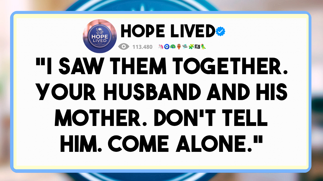Video thumbnail for "I saw them together. Your husband and his mother. Don't tell him. Come alone."