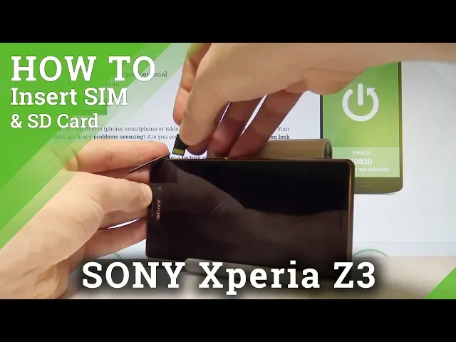 Video thumbnail for How to Insert SIM and SD Card in SONY Xperia Z3 |HardReset.info