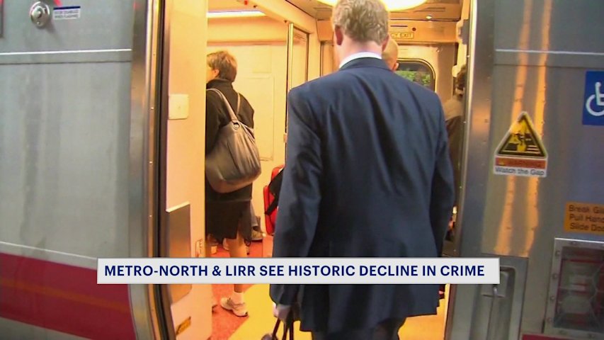 Video thumbnail for Metro-North, LIRR see historic decline in crime, NY state says