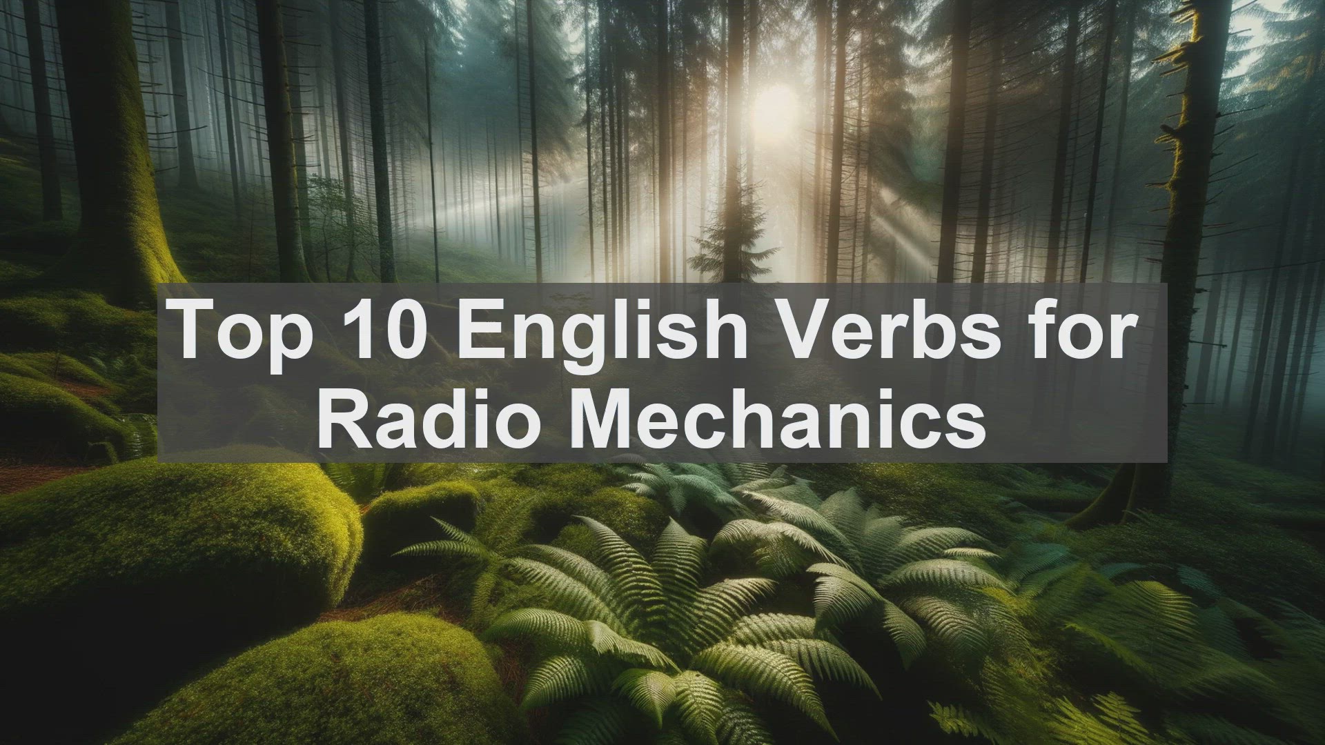 'Video thumbnail for Top 10 English Verbs for Radio Mechanics'