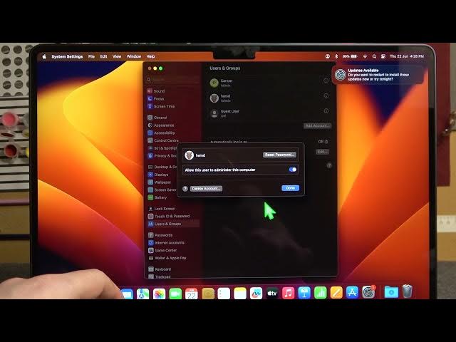 Video thumbnail for How To Delete User Profiles From Macbook Air M2 2023