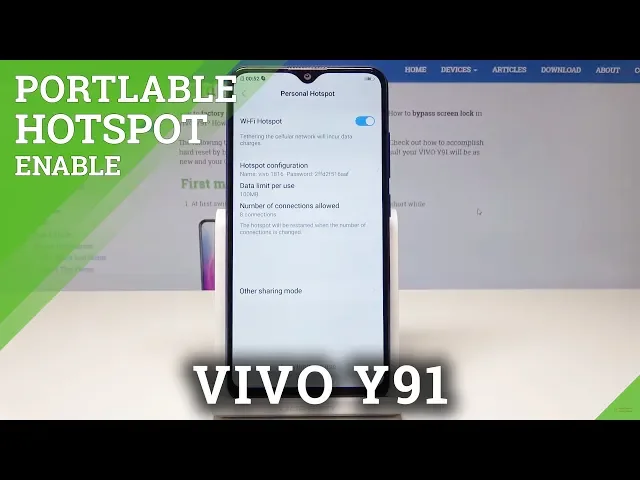 Video thumbnail for How to Share Wi-Fi in VIVO Y91 - Enable Portable Hotspot