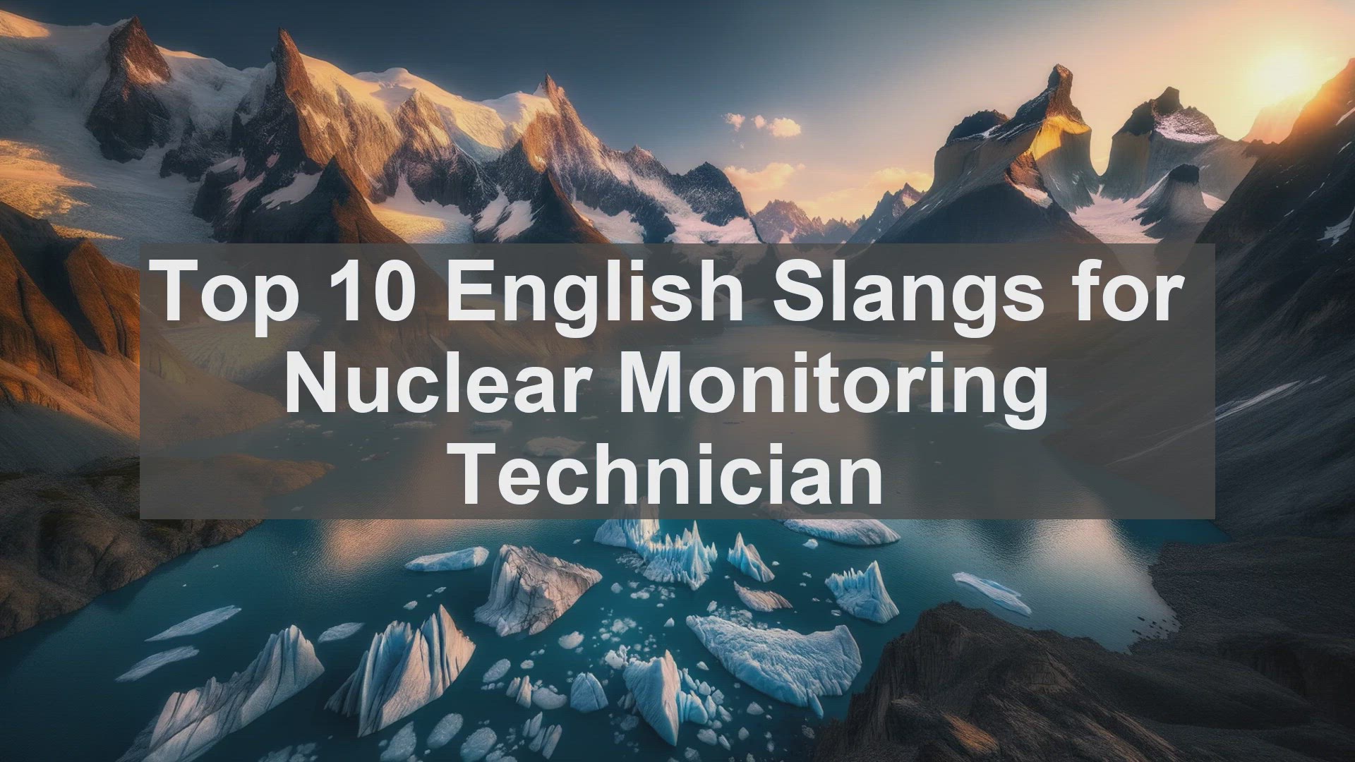 'Video thumbnail for Top 10 English Slangs for Nuclear Monitoring Technician'