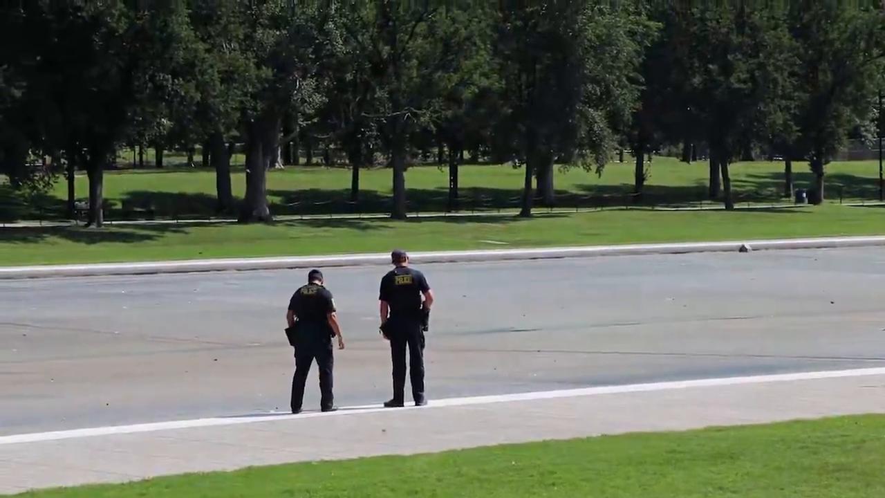 Video thumbnail for US: Reflecting Pool Drained Again as Trump Repeats Vandalism Claims.