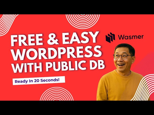 Video thumbnail for Easiest Way to Create Your Own Free WordPress Site with Public MySQL Access