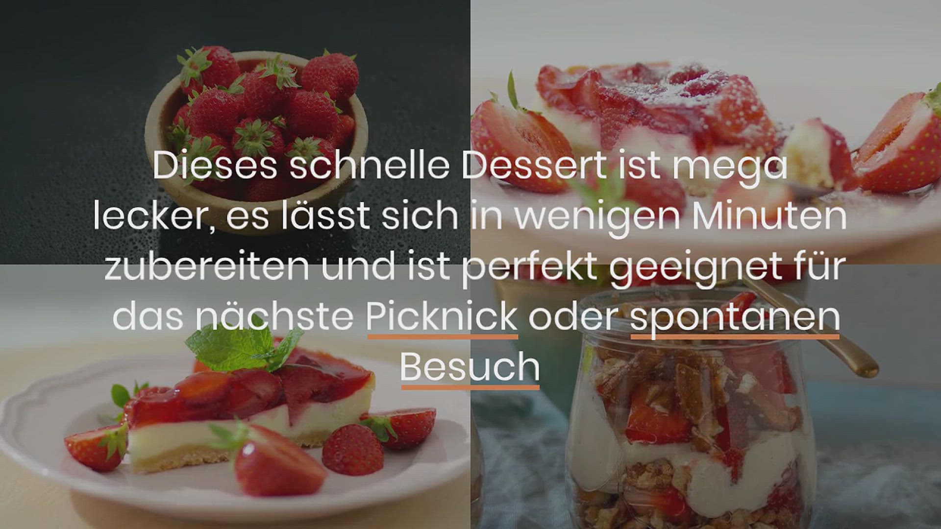 Video thumbnail for Erdbeer Dessert im Glas – einfaches 5 Minuten Rezept