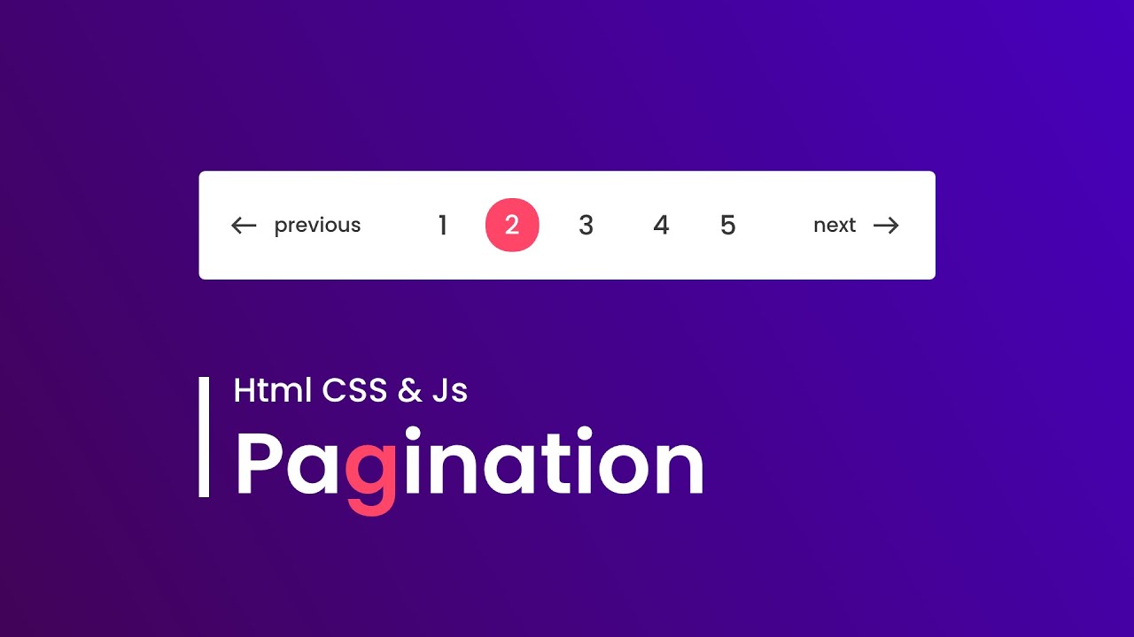 'Video thumbnail for How To Make Pagination In Website Using HTML CSS And JavaScript'