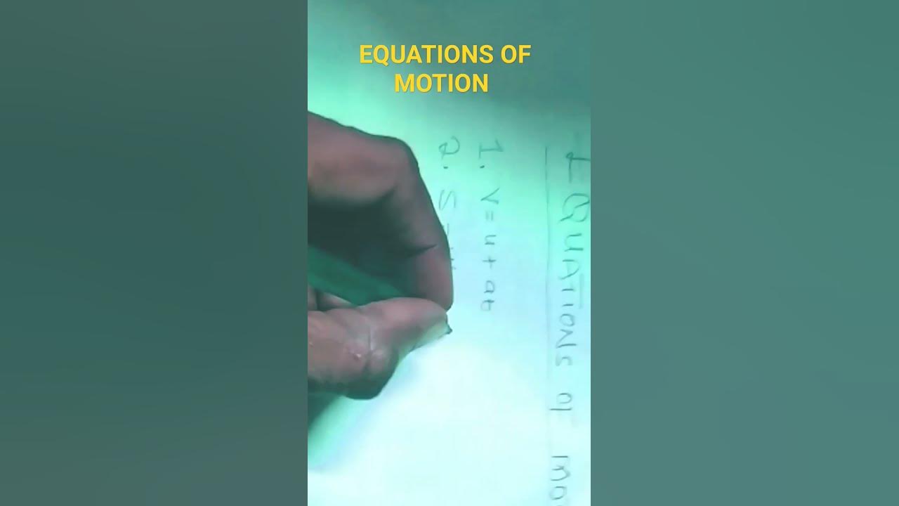 'Video thumbnail for Kinematic Equations'