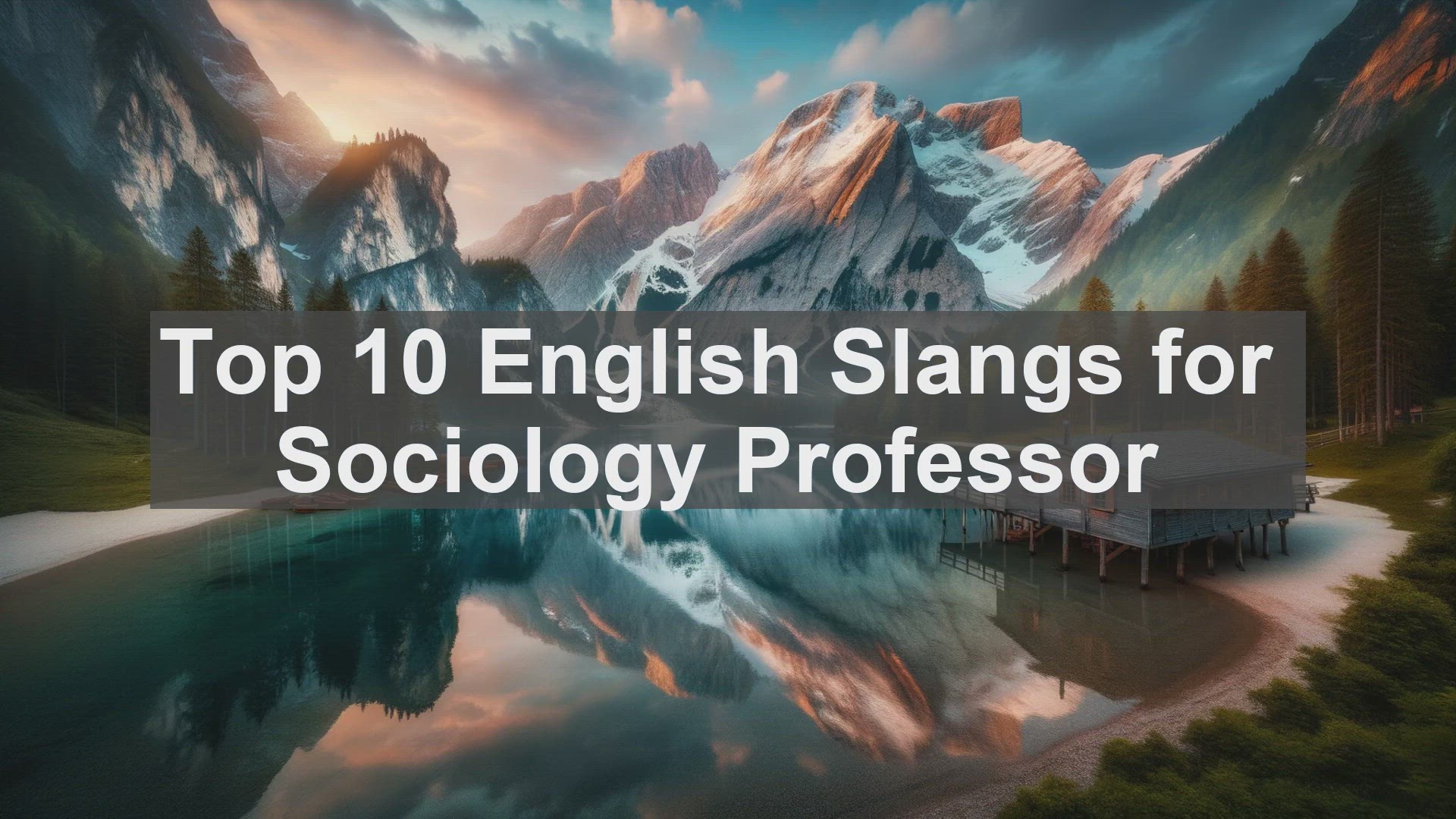 'Video thumbnail for Top 10 English Slangs for Sociology Professor'