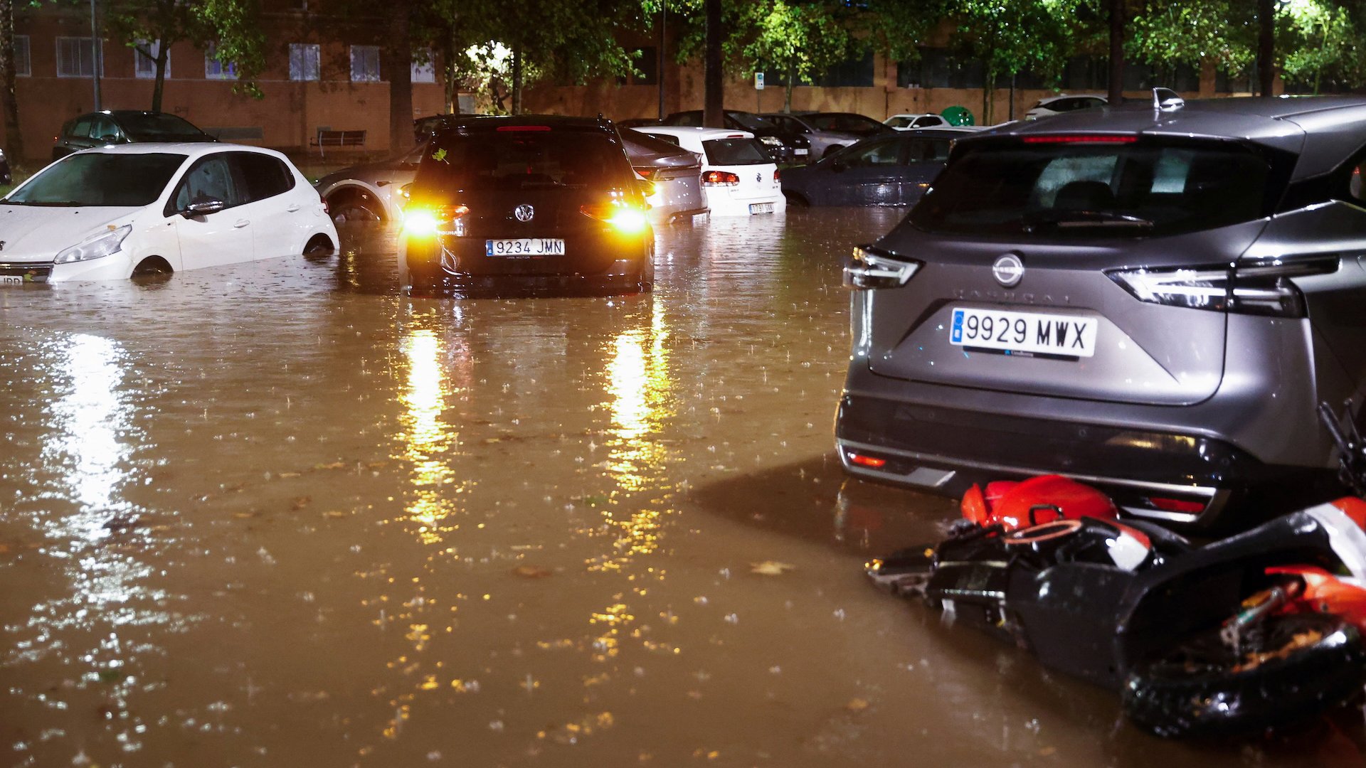 Video thumbnail for Floods return to Valencia with 2024 tragedy still fresh in mind