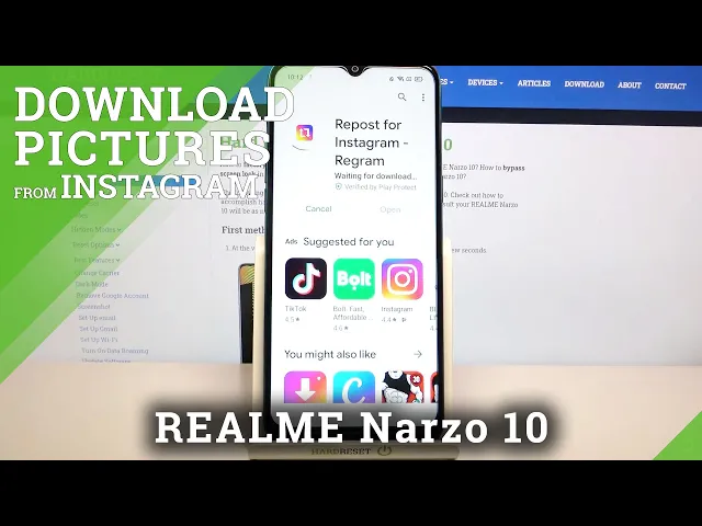 Video thumbnail for How to Download Pictures from Instagram on REALME Narzo 10 – Save Instagram Posts