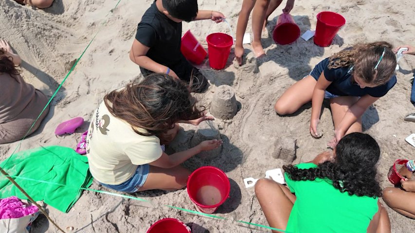 Video thumbnail for Creativity, teamwork and community take center stage at sand sculpture competition in Hampton Bays