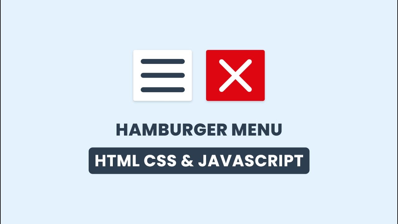 'Video thumbnail for Animated Hamburger Menu in HTML CSS & JavaScript'