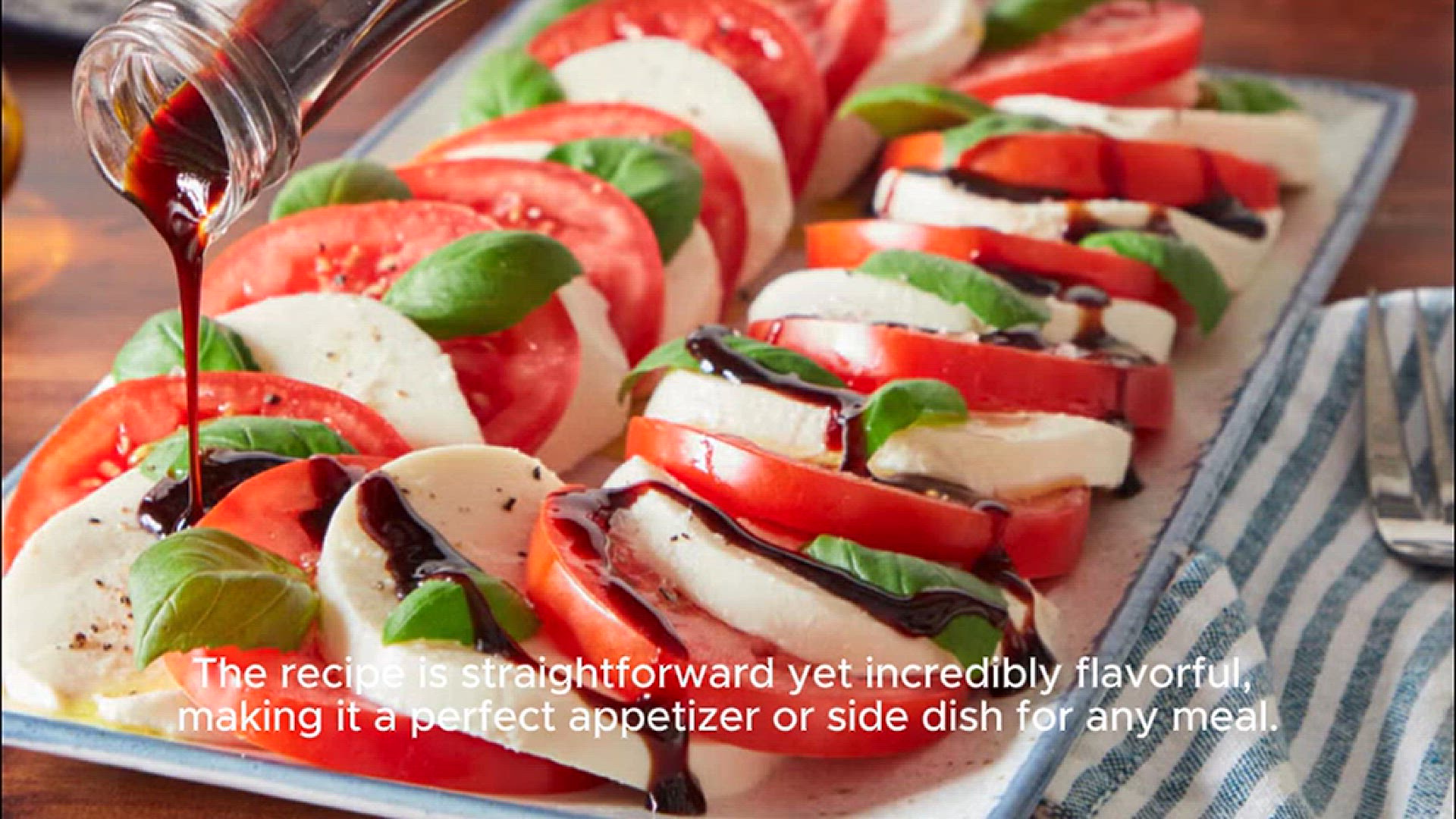 'Video thumbnail for Caprese salad recipe'