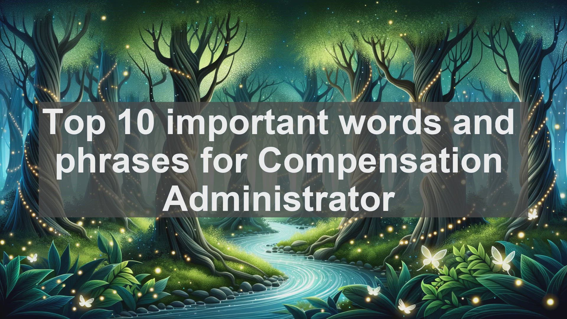 'Video thumbnail for Top 10 important words and phrases for Compensation Administrator'