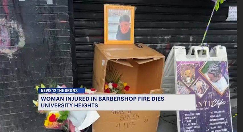 Video thumbnail for Woman dies after being severely burned in Bronx barbershop fire