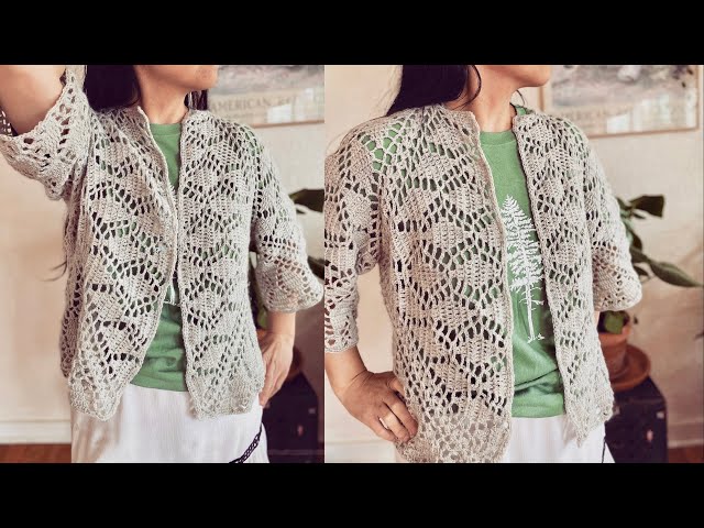Video thumbnail for Crochet easy hexagon cardigan step by step tutorial #crochet #crochettutorial #crochetcardigan