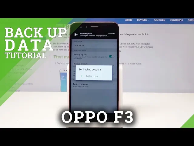 Video thumbnail for How to Backup Data in OPPO F3 - Create Google Backup Account