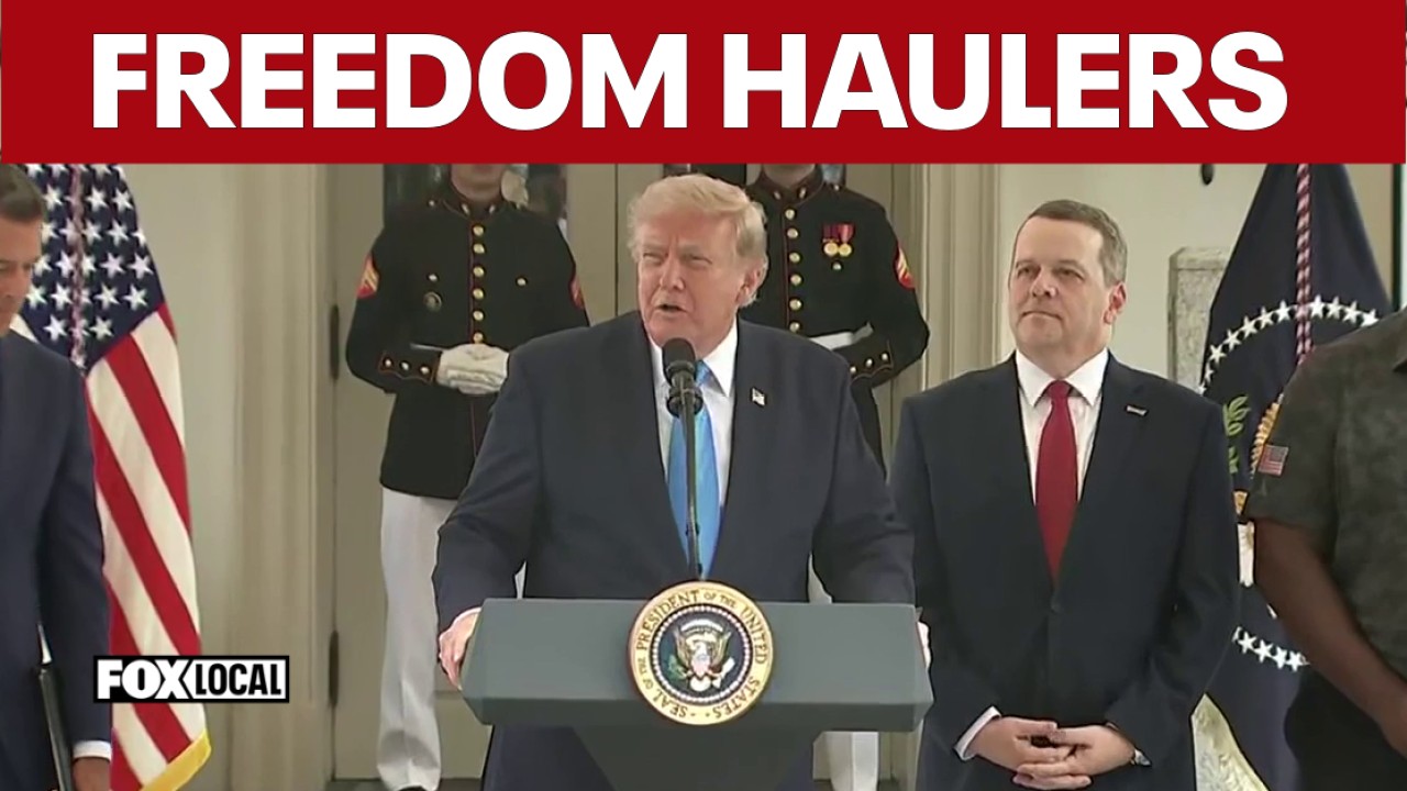 Video thumbnail for FULL: Pres. Trump announces Freedom Haulers initiative for veterans