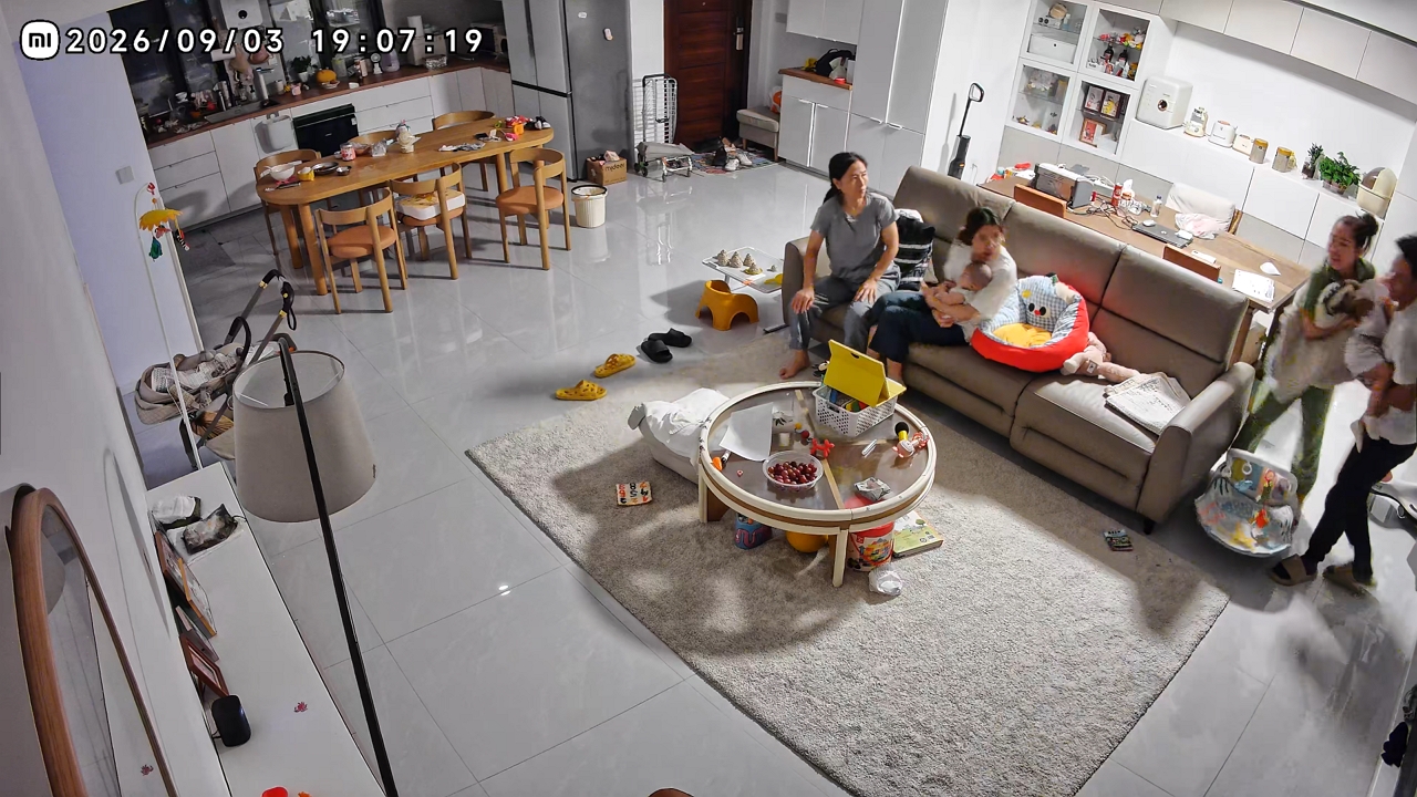 Video thumbnail for Toddler Caught Just in Time After Losing Balance on Couch Armrest