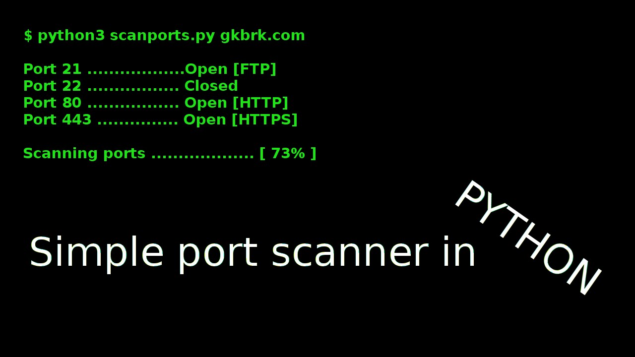 Video thumbnail for Making a port scanner in Python