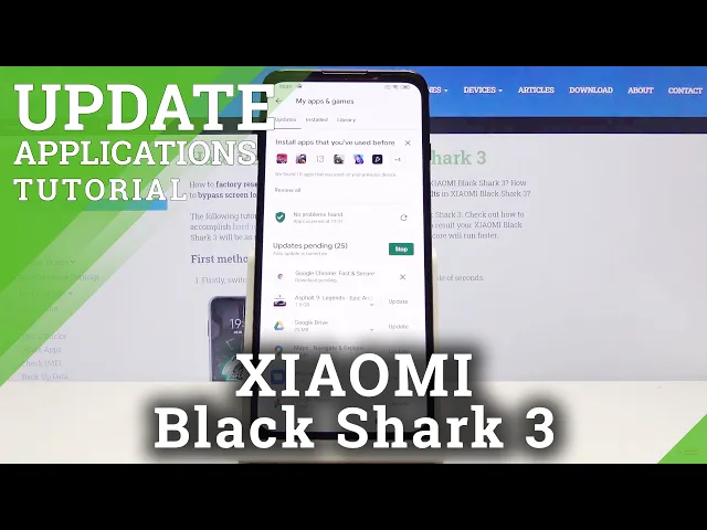 Video thumbnail for How to Update Apps in XIAOMI Black Shark 3 – Newest Apps Version