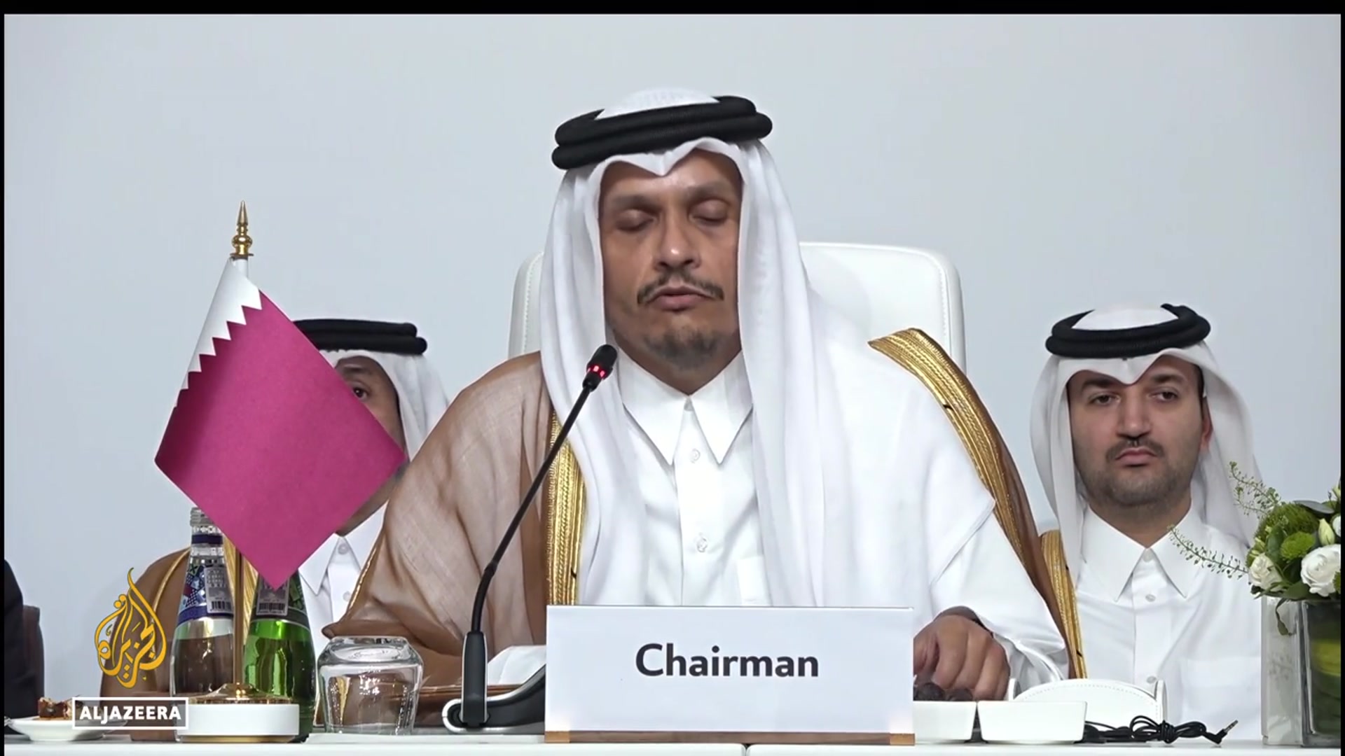 'Video thumbnail for Qatari PM calls for international community to drop double standards and hold Israel to account'