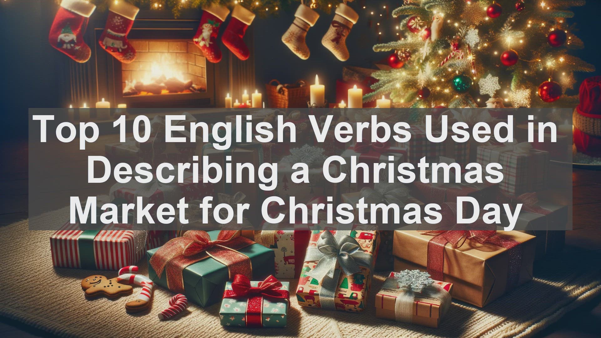 'Video thumbnail for Top 10 English Verbs Used in Describing a Christmas Market for Christmas Day'