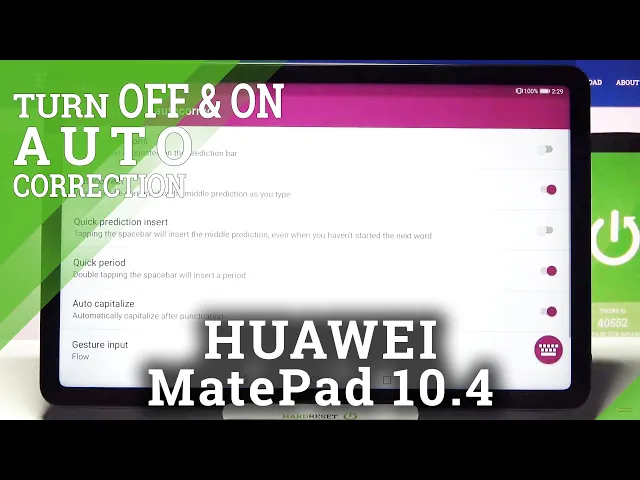 Video thumbnail for How to Manage Auto Correction in HUAWEI MatePad 10.4 – Find Auto Correction Settings