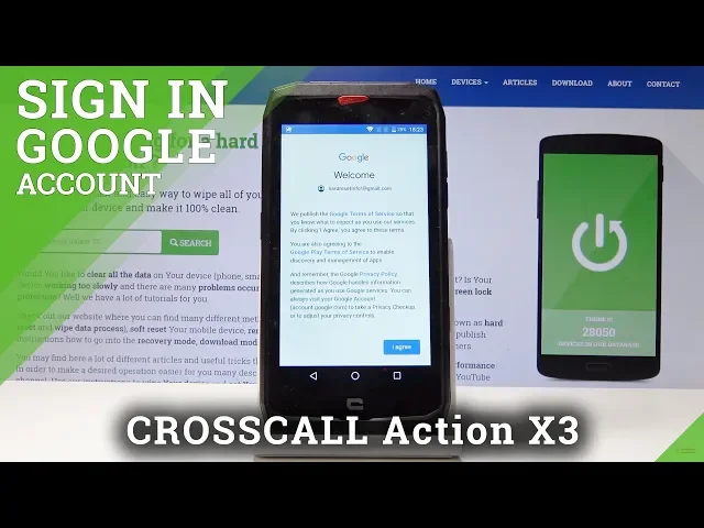 Video thumbnail for How to Add & Remove Google Account in CROSSCALL Action X3 - Create & Delete Google User