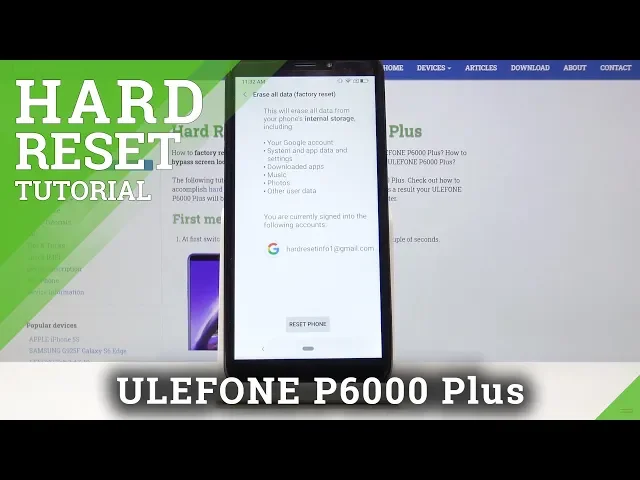 Video thumbnail for Factory Reset ULEFONE P6000 Plus - Erase All Content & Settings