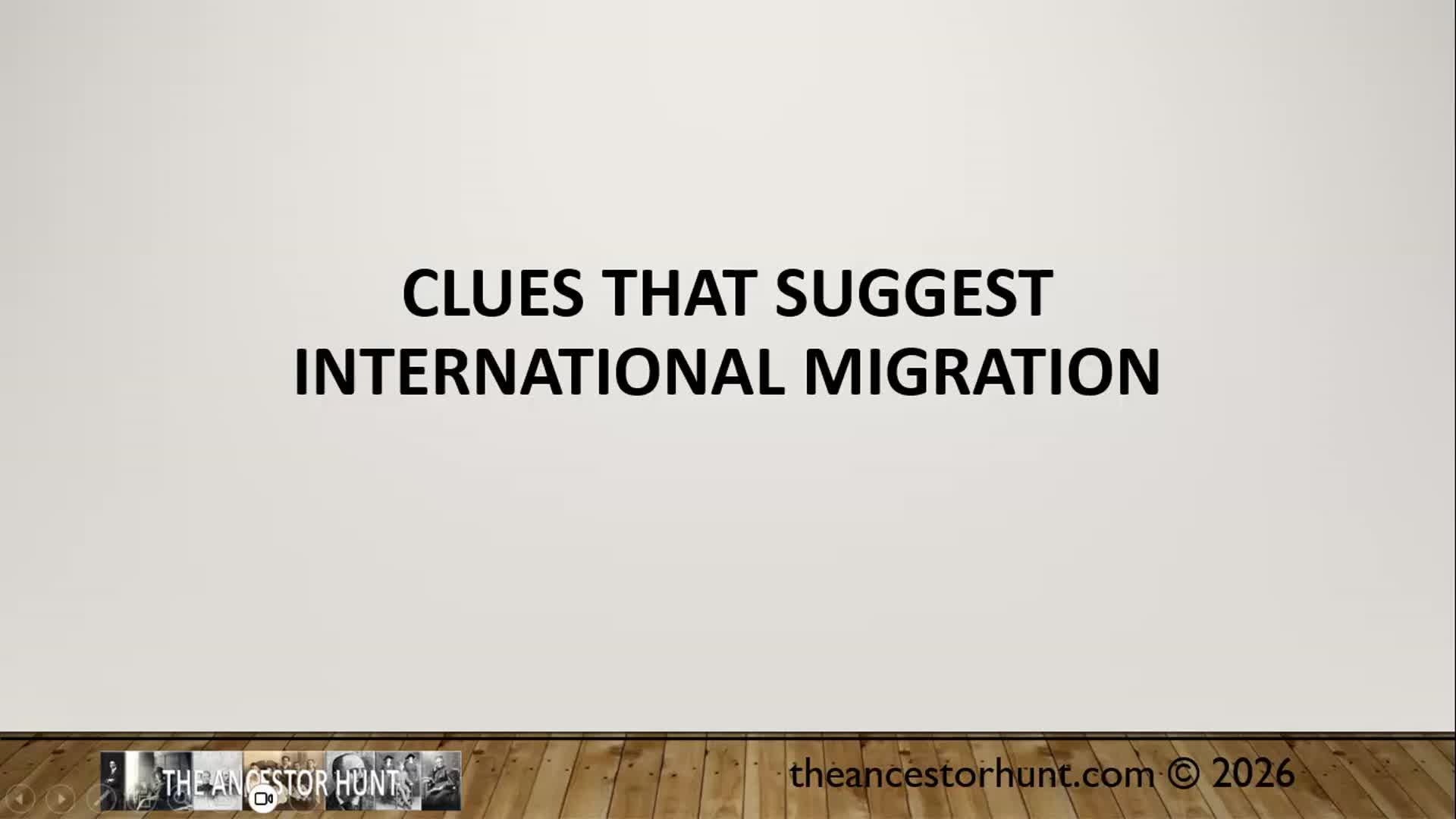 Video thumbnail for Clues That Suggest International Migration
