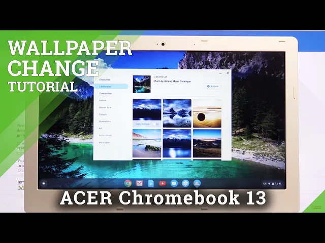 Video thumbnail for How to Change Wallpaper in ACER Chromebook 13 – Desktop Update