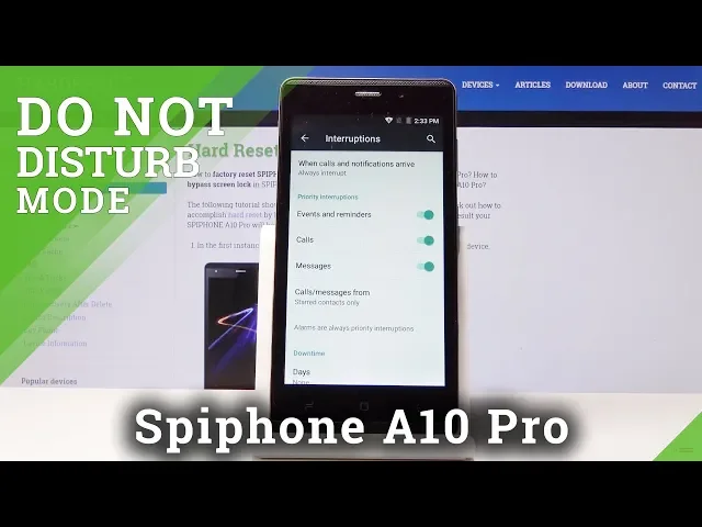 Video thumbnail for How to Activate Do Not Disturb Mode in Spiphone A10 Pro - DND Mode