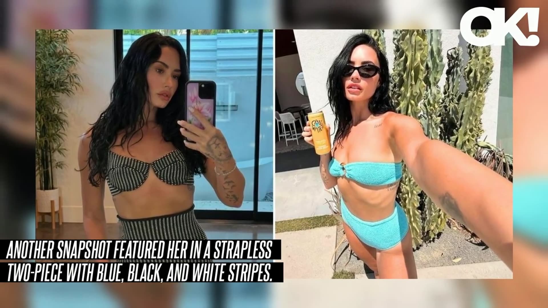'Video thumbnail for Bikini-Clad Demi Lovato Shows Off Her Body as She Flaunts Weight Loss in Sizzling Pool Snapshots'