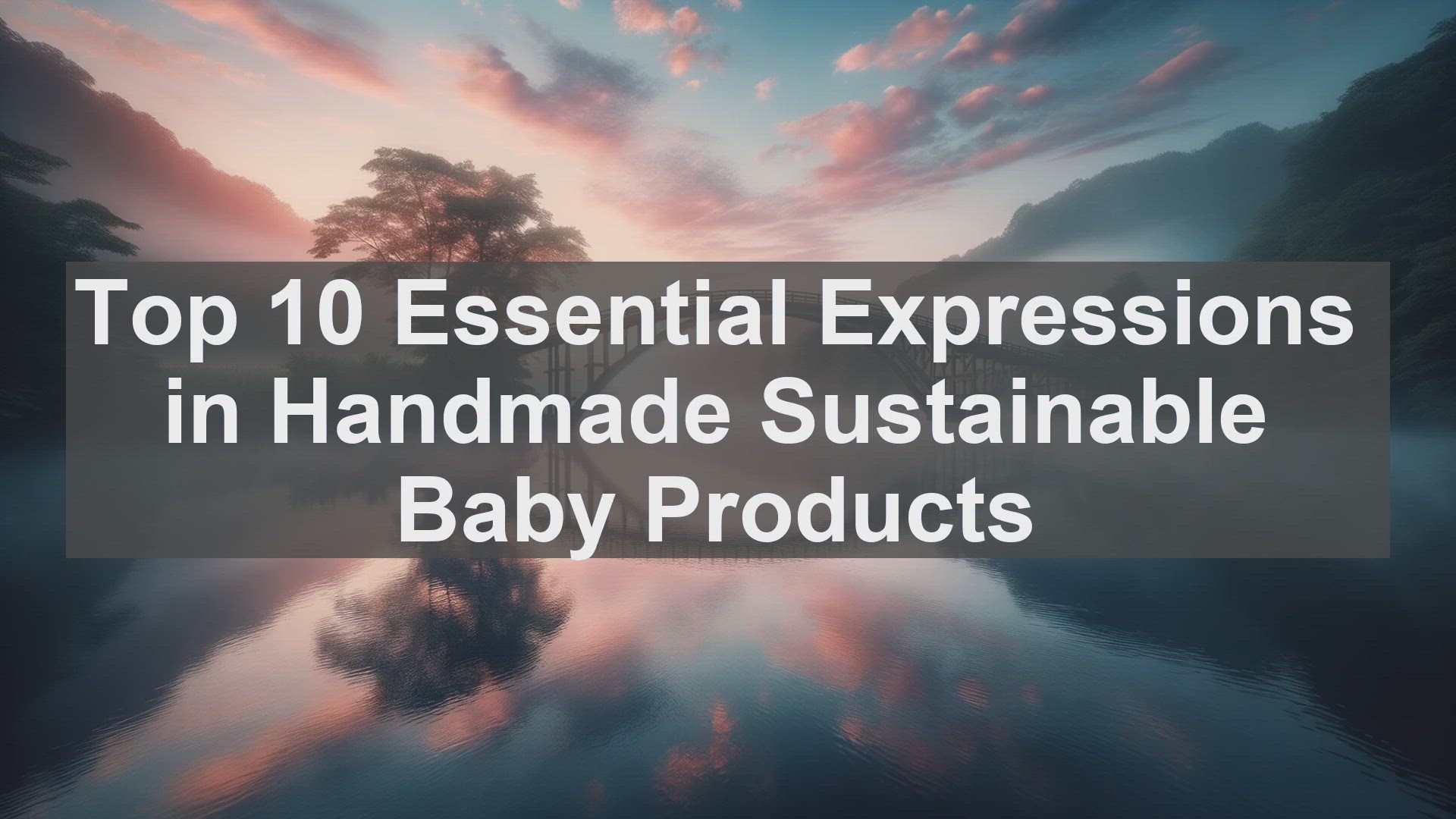 'Video thumbnail for Top 10 Essential Expressions in Handmade Sustainable Baby Products'
