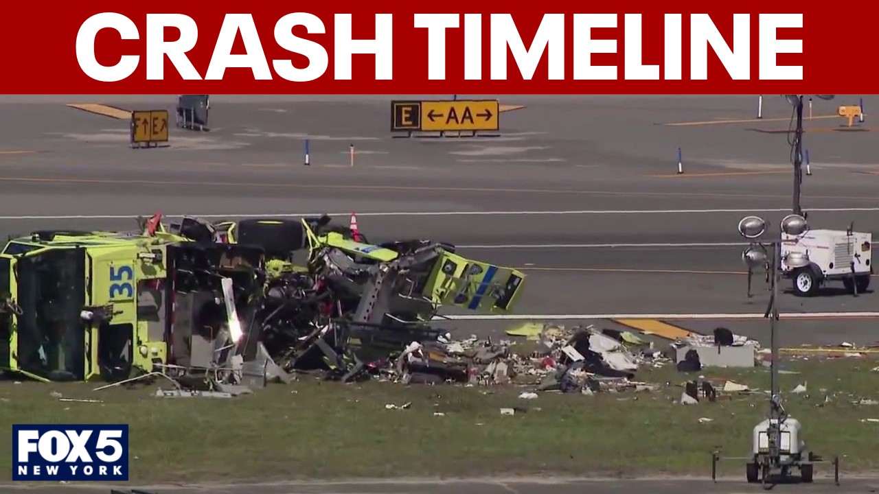 Video thumbnail for LaGuardia crash timeline as investigators continue to collect evidence