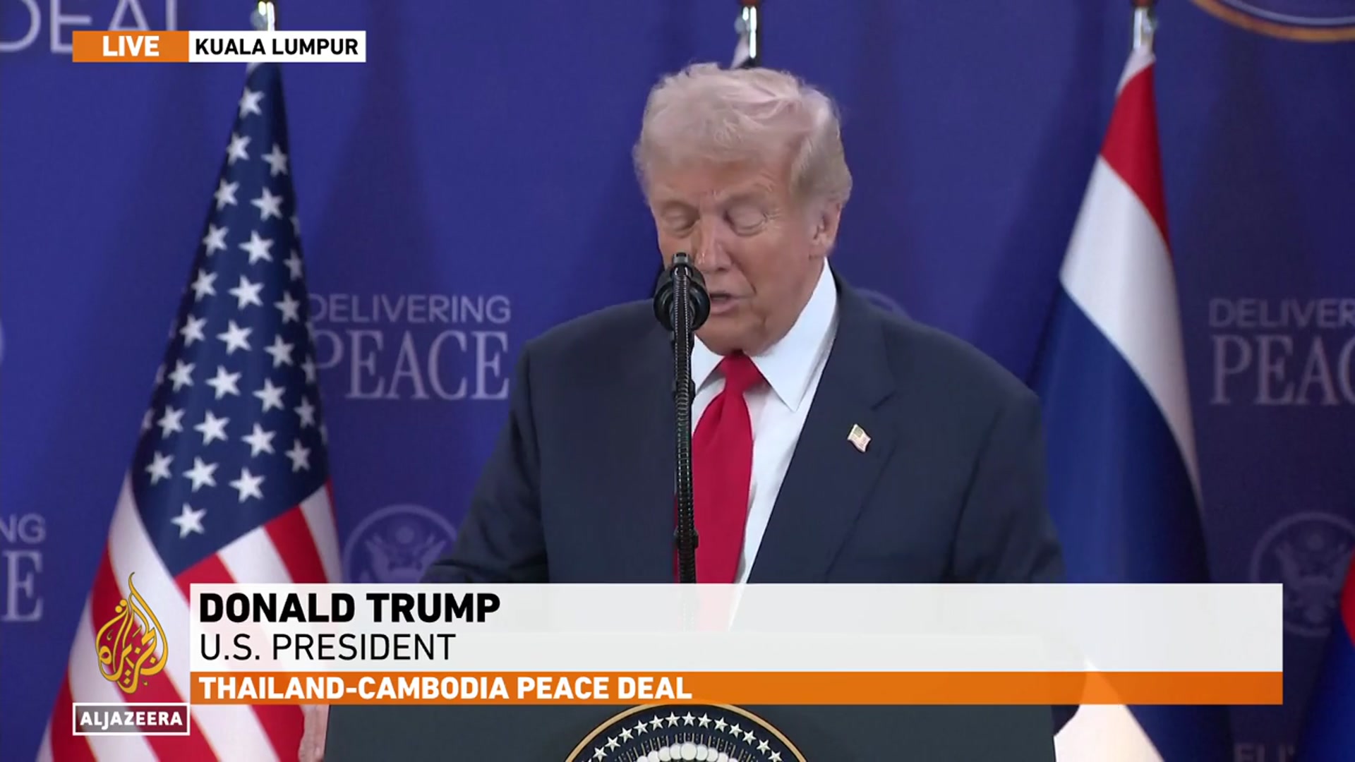 'Video thumbnail for 'Momentous day for Southeast Asia': Trump presides over Thailand-Cambodia peace deal'