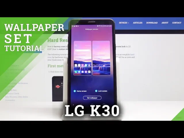 Video thumbnail for How to Change Wallpaper in LG K30 – Re-fresh Home Screen
