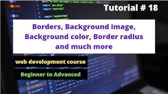 'Video thumbnail for Background color, bgimage, boarder radius css tutorials  | web development course | tutorial no 18.'