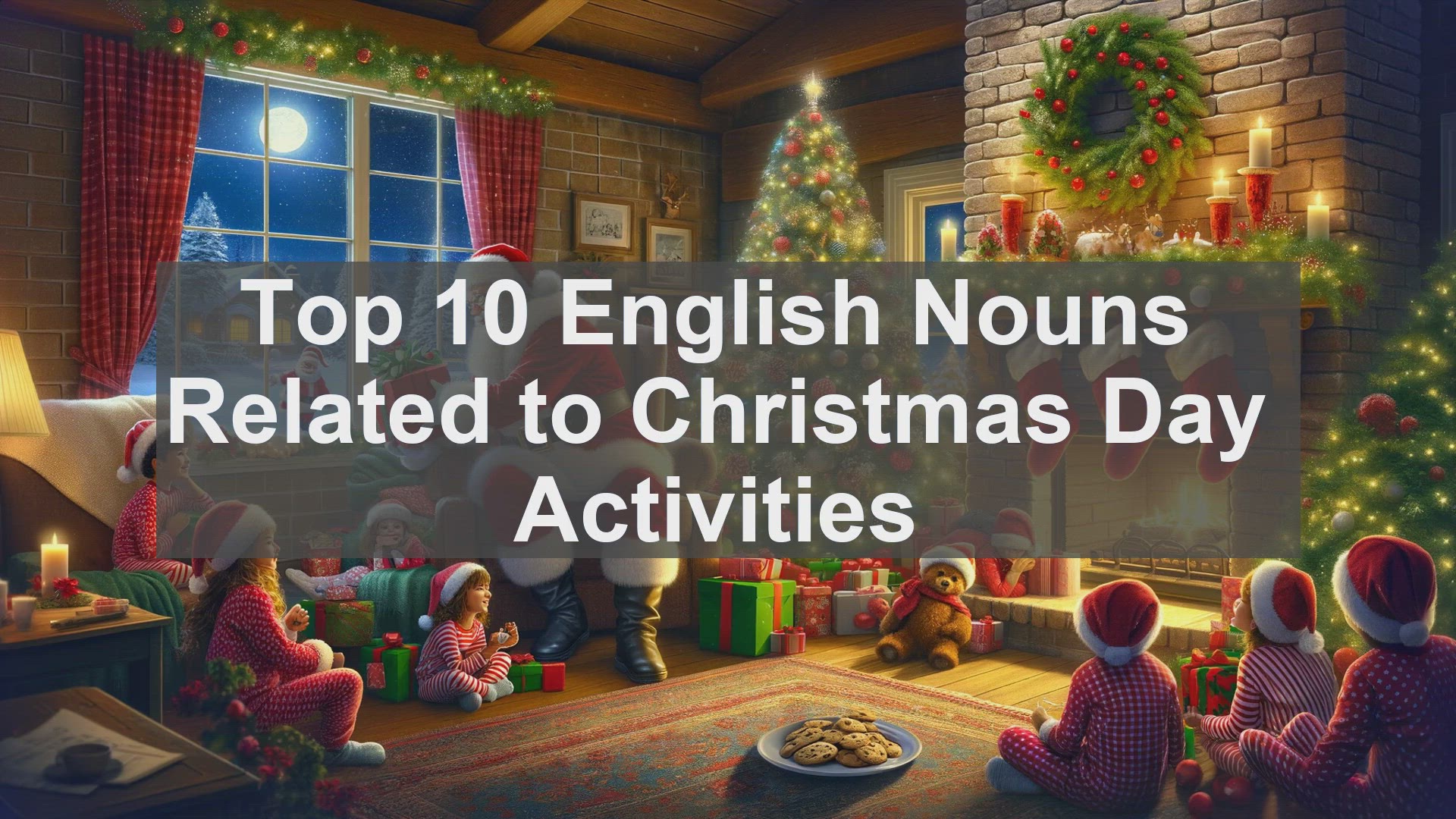 'Video thumbnail for Top 10 English Nouns Related to Christmas Day Activities'