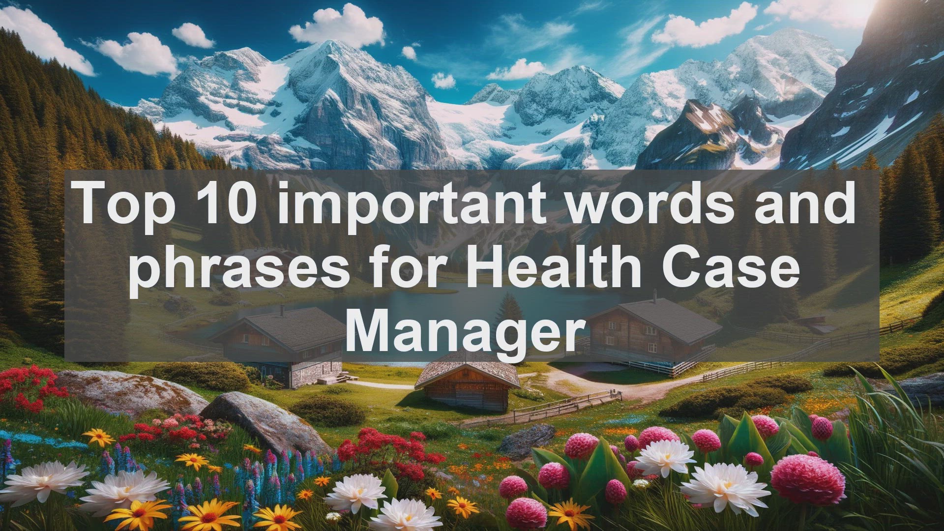 'Video thumbnail for Top 10 important words and phrases for Health Case Manager'