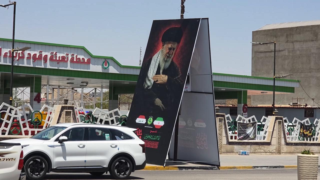 Video thumbnail for Iraq: Karbala prepares for funeral of Iran's slain Supreme Leader Khamenei.