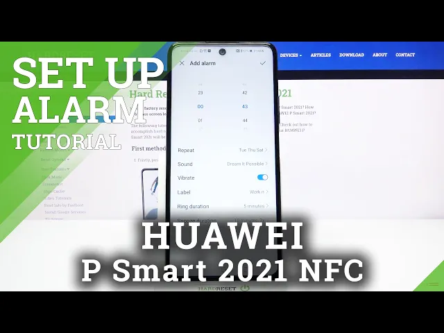 Video thumbnail for How to Set Up Alarm Clock in Huawei P Smart 2021 NFC?